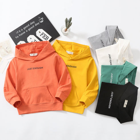 Spring and autumn children's long sleeve vests letter solid color pullover top