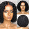 Women's Medium Black Curly Hair Short Chemical Fiber Hair Headgear