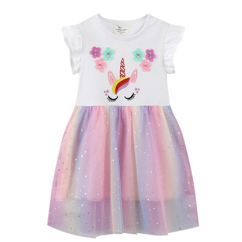 Girls Dress Spring And Summer New Cartoon Gauze Skirt Baby Girl Dress
