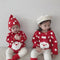Baby climbing clothes baby cute Spring Festival Christmas plus velvet jumpsuit New Year snowman love climbing clothes send hat