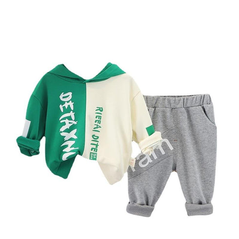 Spring and Autumn Children's Hoodie Long Sleeve Set