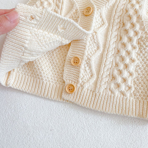 Baby Joker Cardigan Cotton Yarn Knitted Diamond Vest Jacket