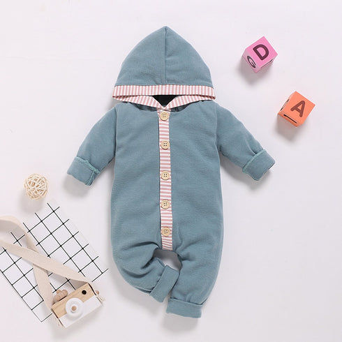 Children's wear autumn two-color button jumpsuit climbing suit