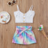 Summer children's suspender shorts two-piece set