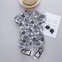 Summer children's short sleeve shirt set
