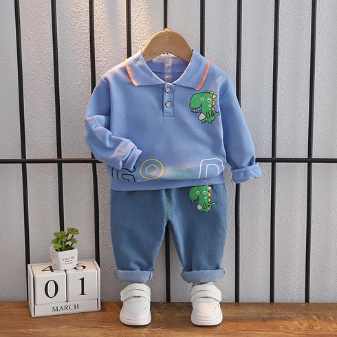 Boy's Spring and Autumn Two-Piece Set