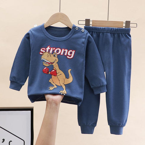 Cotton Underwear Suit Boys and Girls Autumn Clothes Pants Pajamas Loungewear