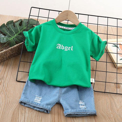 Boys summer suit short sleeve two-piece set