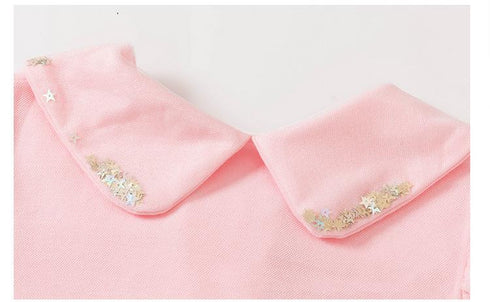 Girls Cartoon POLO Dress 2022 Summer New Baby Girl Princess Dress