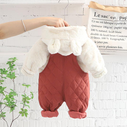 Baby winter velvet suit