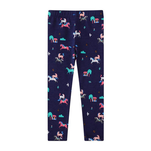 Autumn New Girls Cartoon Printed Pants Cotton Pants