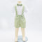 Handsome Children's Gentleman's Clothes Short Sleeved Shirt Cropped Trousers Suspenders Baby One Year Old British Style Dress