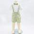 Handsome Children's Gentleman's Clothes Short Sleeved Shirt Cropped Trousers Suspenders Baby One Year Old British Style Dress