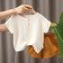 New Summer Boys Cotton Yarn Breathable Set Simple And Comfortable