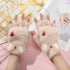 Carrot Half Finger Flip and Cashmere Thickened Warm Gloves