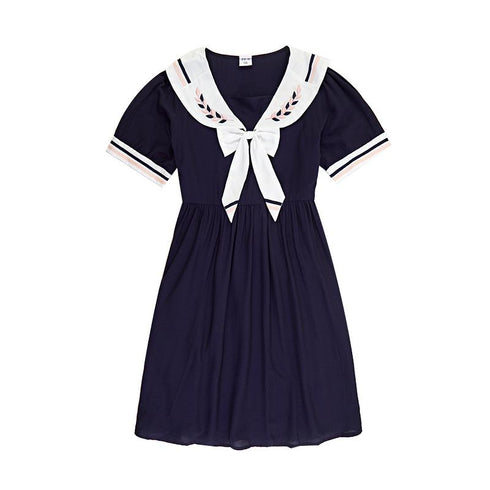 Chiffon Dress Academic Bow Princess Skirt