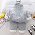 Winter children plus velvet padded suit two-piece set