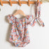 Baby Fly SLEEVE BODYSUIT Thin Newborn Floral Cotton Hair Accessories Set