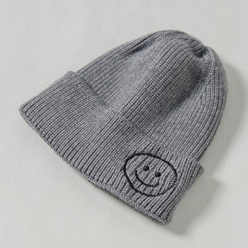 Embroidered wool smiling face hat 12.59-18.89 inches