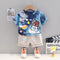 Children's clothing cartoon suit boy short sleeve handsome two-piece set