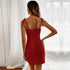 Sling Fold Small Split Tight Backless Dress