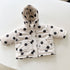 Children's cotton-padded jacket padded hooded polka dot cotton-padded clothes baby polka dot coat