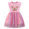 Butterfly Bead Girl Dress Spring And Summer New Foreign Style Girl Children's Short Sleeve Gauze Skirt