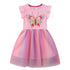 Butterfly Bead Girl Dress Spring And Summer New Foreign Style Girl Children's Short Sleeve Gauze Skirt