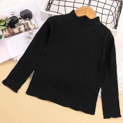 Girl, long-sleeved knitwear houndstooth vest skirt two-piece set