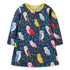 European And American Style Girls Long Sleeve Dress Autumn New Cartoon Printed Princess Dress