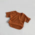 Slub Cotton Short Sleeve T-shirt Versatile Cotton Personalized T-Shirt Baby Top