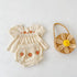 Flower Embroidered Short Sleeve Top Bread Shorts Baby Two Piece Set