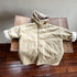 Children's cotton-padded jacket with velvet padded long trench coat coat