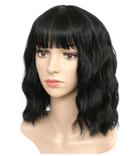 Ladies short curly hair multicolor chemical fiber wig headgear