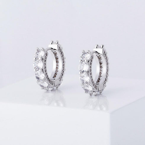 Ring Earrings Zircon Hip Hop Earrings