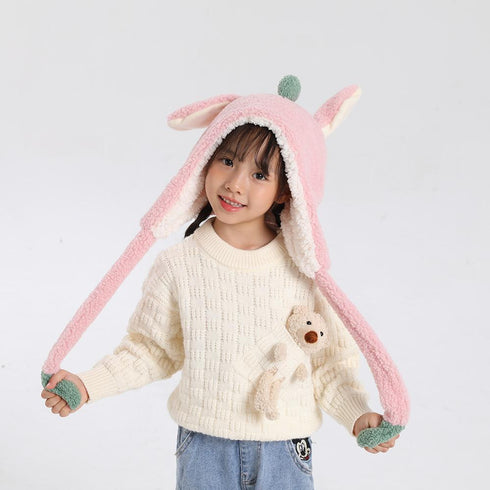 Children's Hat Autumn And Winter Cute Dinosaur Hat Plus Velvet Warm Circumference 19.7-21.3 inch