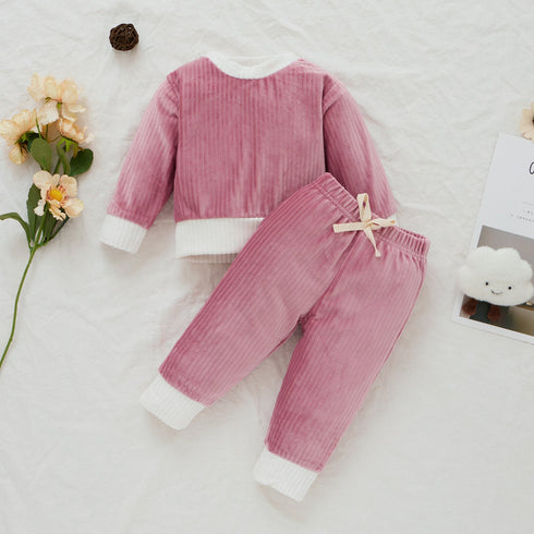 Boys And Girls Suede Hoody Sets