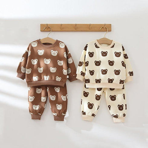 Baby Bear Cartoon Wear Two-Piece Set