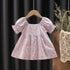 Baby Girl Short Sleeve Princess Dress Girl Floral Dress Summer New