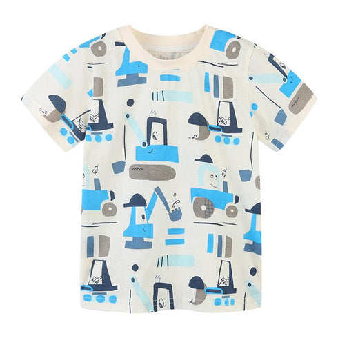 Summer Boys cartoon truck suit