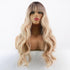 Women's Long Curly Hair Brush Wig Headgear