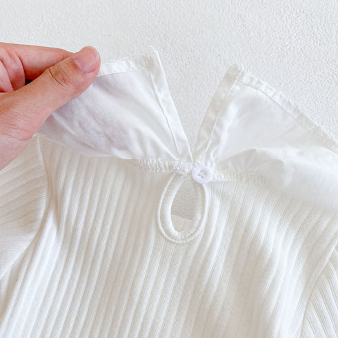 Baby Lotus Leaf Collar Onepiece Jumpsuit