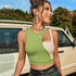 Fake Two-piece Contrast Color Exposed Navel Vest Top