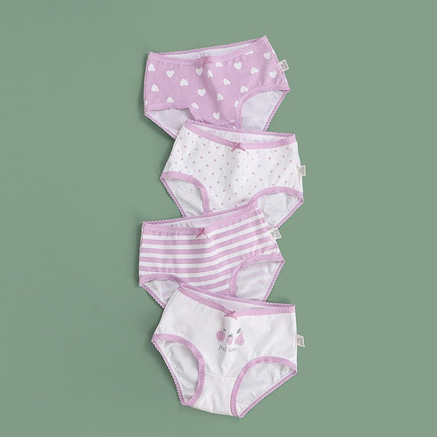 4 Pack Girls Cotton Underwear