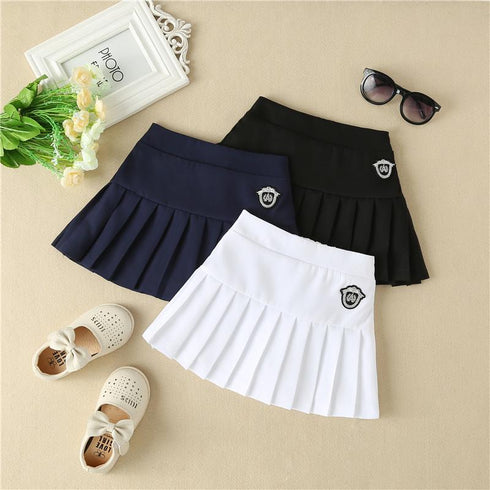 Summer Girls' College Style Pleated Skirt