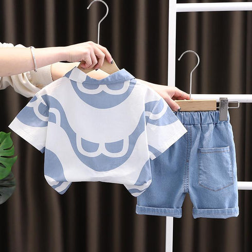 Boys summer short sleeve suit