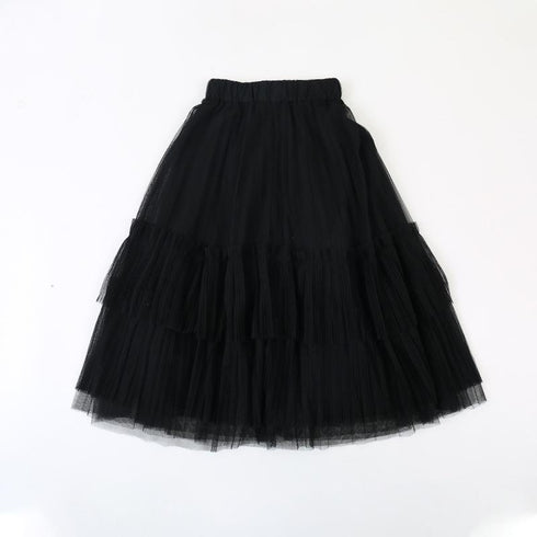 Girl's pleated skirt half-length gauze skirt foreign style cake skirt