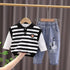 Spring and Autumn Boys Vest Three-Piece Set