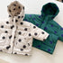 Children's cotton-padded jacket padded hooded polka dot cotton-padded clothes baby polka dot coat