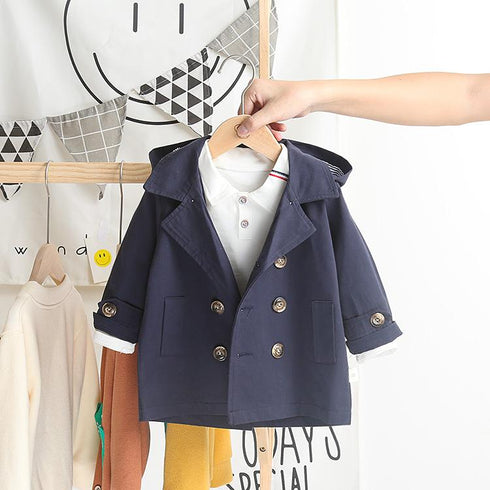 Leisure children's long boy baby coat in spring and autumn